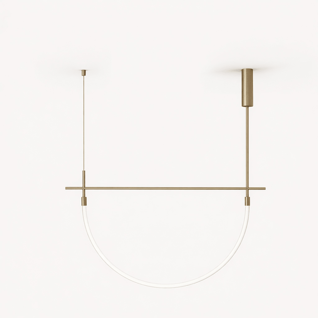 Serpentine Halo LED Chandelier – Modern Sculptural Pendant Light for Dining and Living Spaces
