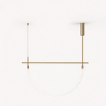 Serpentine Halo LED Chandelier – Modern Sculptural Pendant Light for Dining and Living Spaces