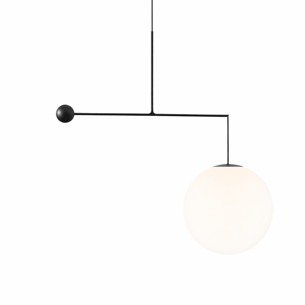 Equinox Balance Pendant Light – Modern Minimalist Glass Globe Chandelier