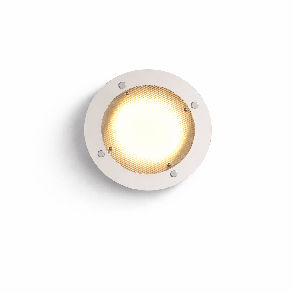 Halo Grid Modern LED Flush Mount Ceiling Light in Silver and White