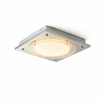 Halo Grid Modern LED Flush Mount Ceiling Light in Silver and White