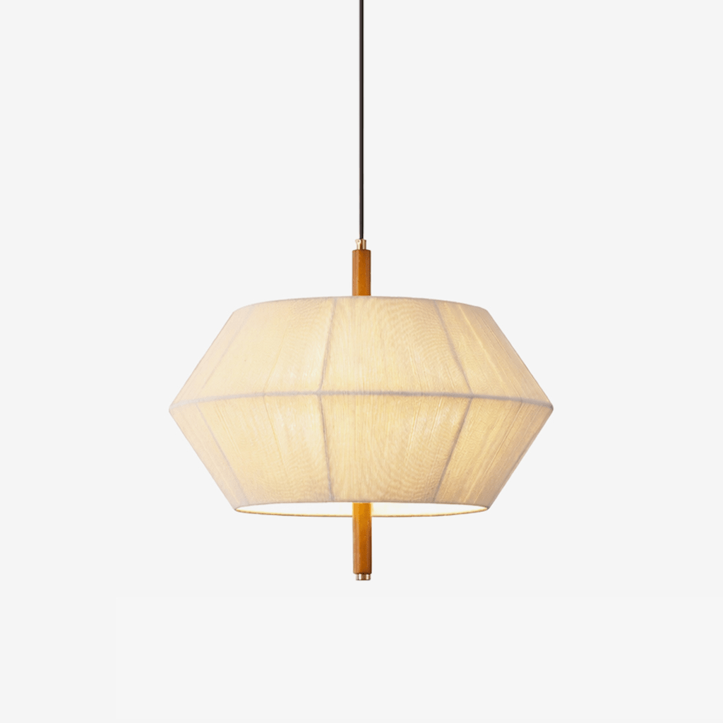 Soren Linen Pendant Light – Geometric Nordic Design for Modern Interiors