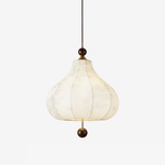Maribel Floral Fabric Pendant Light with Wooden Accents