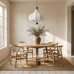 Maribel Floral Fabric Pendant Light with Wooden Accents