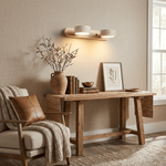 Travertine Duo Wall Sconce — Natural Stone LED Wall Light