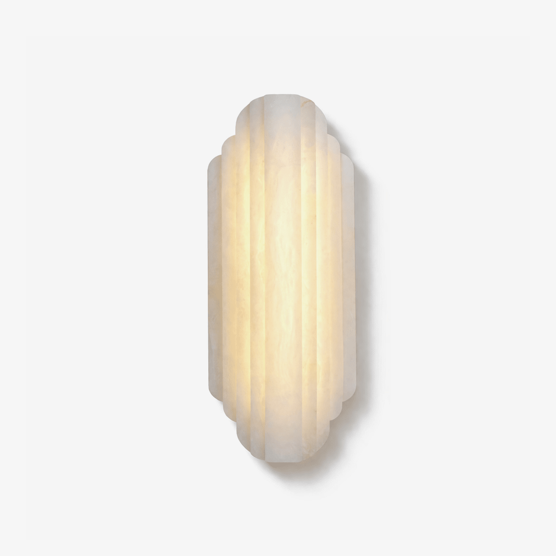 Estelle Wall Sconce in Natural Alabaster — Layered Stone LED Wall Light