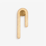 Arlo Loop Alabaster Wall Sconce in Brushed Brass