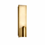 Aurelia Vein Alabaster Wall Sconce in Brass Frame