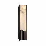 Aurelia Vein Alabaster Wall Sconce in Brass Frame