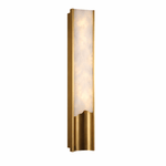 Aurelia Vein Alabaster Wall Sconce in Brass Frame