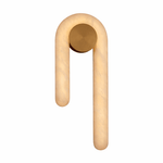 Arlo Loop Alabaster Wall Sconce in Brushed Brass