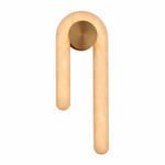Arlo Loop Alabaster Wall Sconce in Brushed Brass