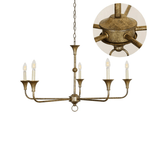 Elara Candle Chandelier – Modern Brass Candelabra Chandelier for Dining Room