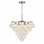 Lumière Cascade Glass Ball Chandelier – Modern Sculptural Pendant Light