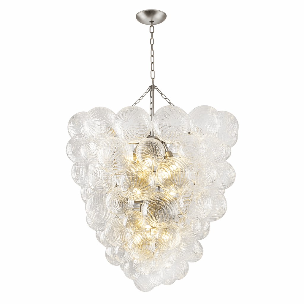 Lumière Cascade Glass Ball Chandelier – Modern Sculptural Pendant Light