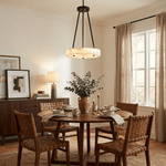 Aurelia Alabaster Disc Pendant Light – Modern LED Hanging Lamp for Dining Room & Kitchen