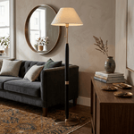 Arden Wood Floor Lamp – Modern Natural Wooden Standing Light for Living Room & Bedroom