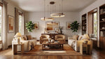 Celestial Orbit Travertine Chandelier – Modern Natural Stone Pendant Light