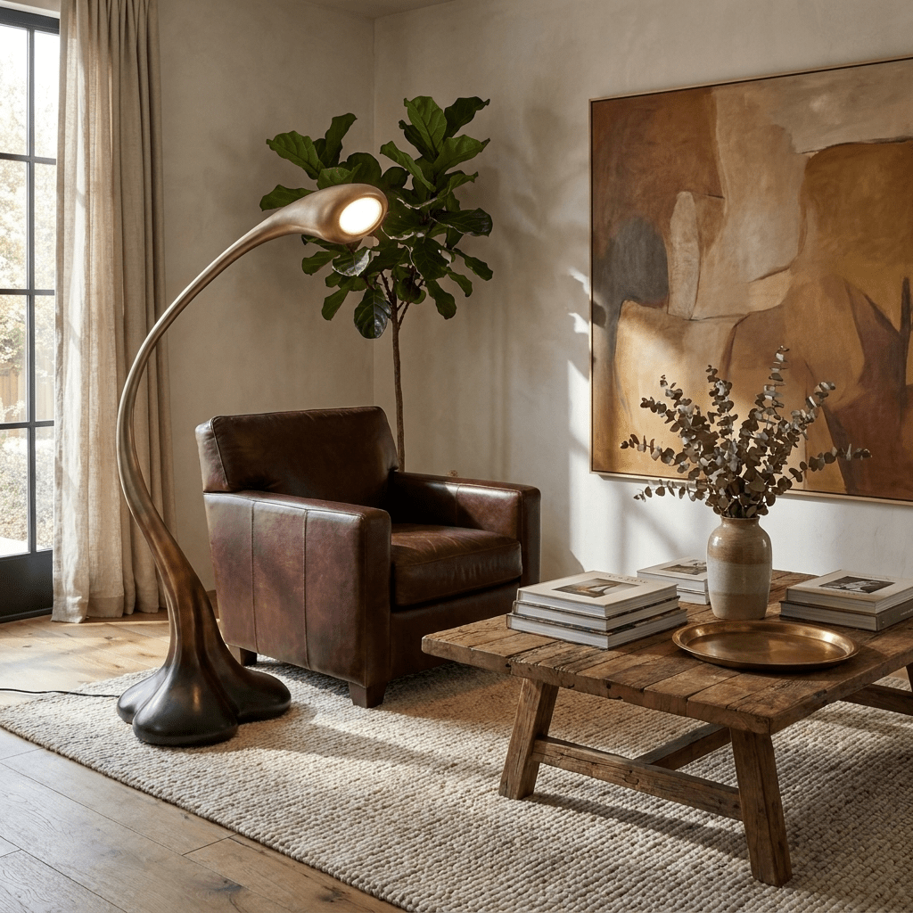 Aurelia Flow Sculptural Floor Lamp with Integrated LED