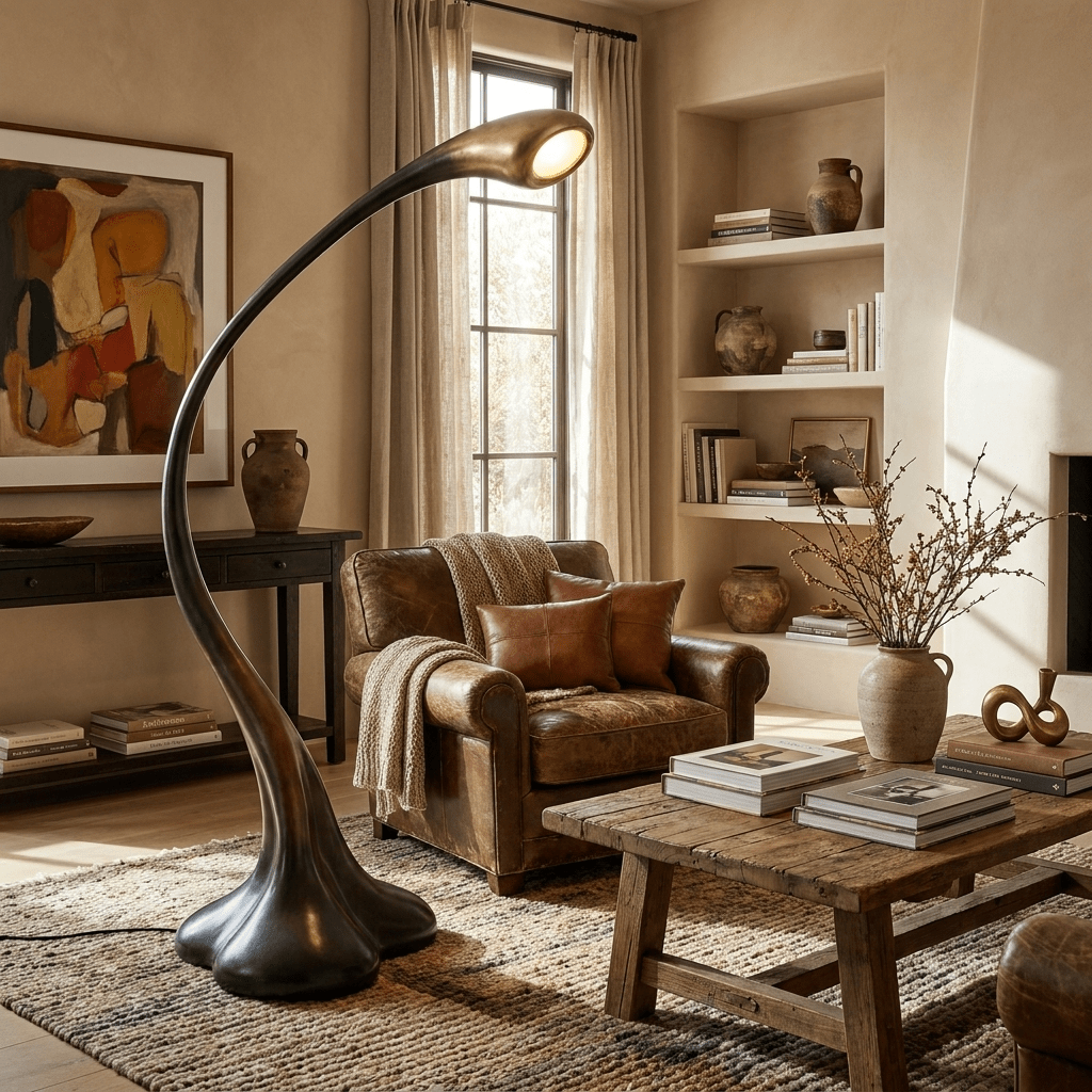 Aurelia Flow Sculptural Floor Lamp with Integrated LED