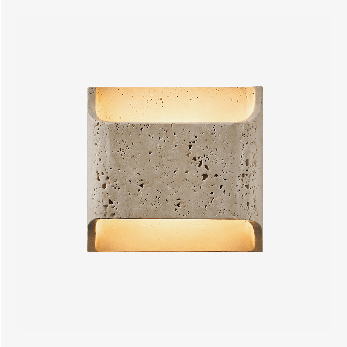 Carra Glow Block Wall Light in Yellow Travertine