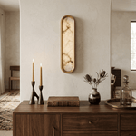 Aurelia Arch Alabaster Wall Sconce in Brushed Brass