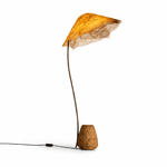 Linen Canopy Floor Lamp – Modern Natural Lighting for Living Spaces