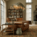 Linen Canopy Floor Lamp – Modern Natural Lighting for Living Spaces