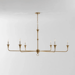 Elara Candle Chandelier – Modern Brass Candelabra Chandelier for Dining Room