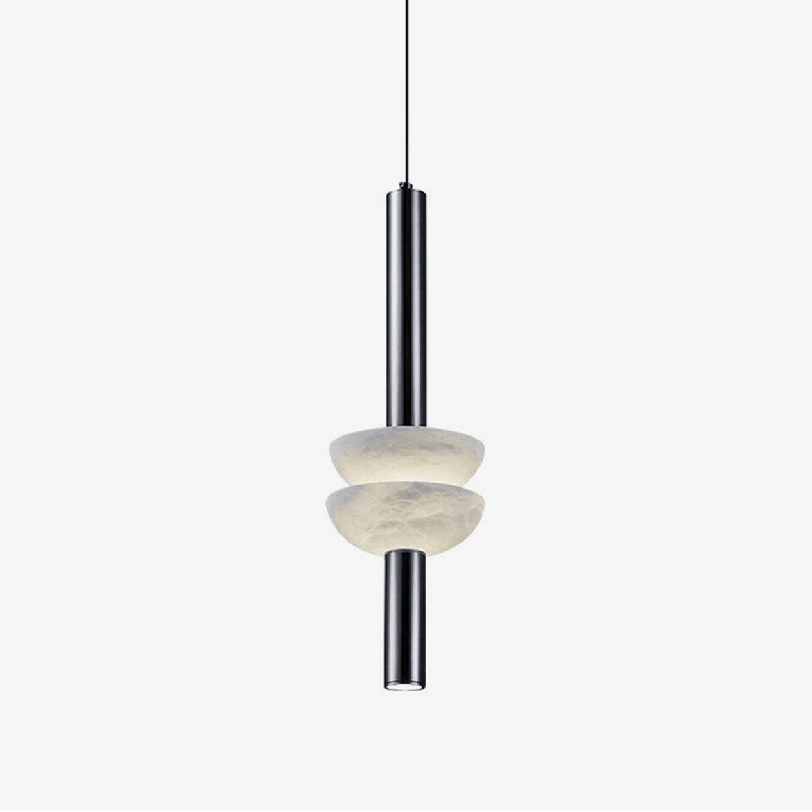 Alabaster Column LED Pendant Light – Modern Minimalist Hanging Lamp
