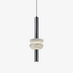 Alabaster Column LED Pendant Light – Modern Minimalist Hanging Lamp