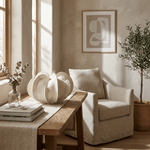 Magnolia Bloom Hand-Thrown Stoneware Sculptural Vase for Modern Interiors