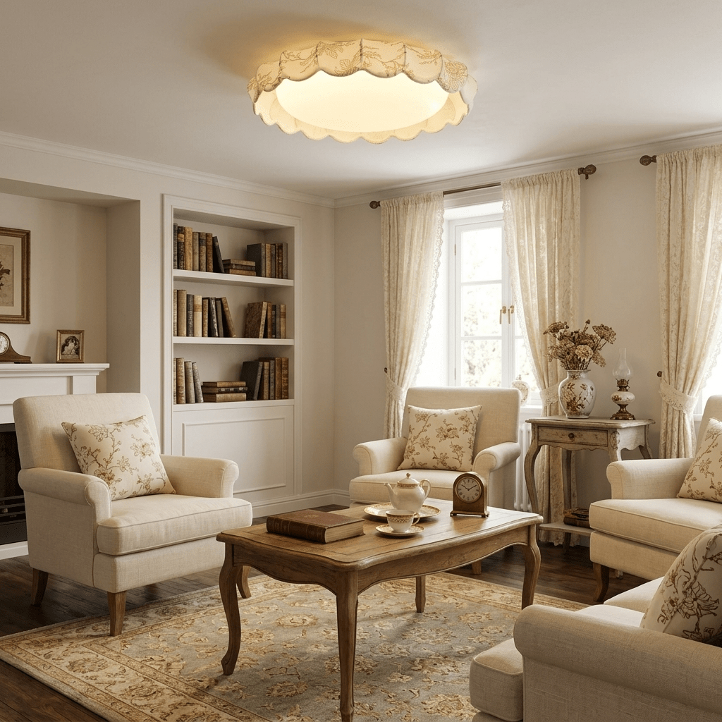 Lunaria Veil Flush Mount Ceiling Light – Modern Designer LED Lamp