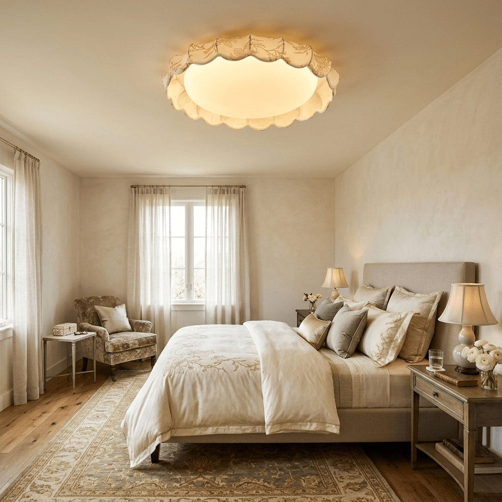 Lunaria Veil Flush Mount Ceiling Light – Modern Designer LED Lamp