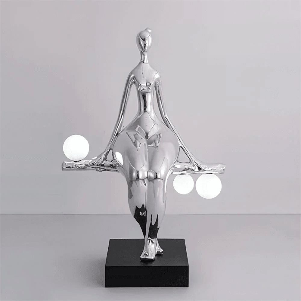 Balance Glow Sculpture Floor Lamp – Modern Art Deco Ambient Lighting