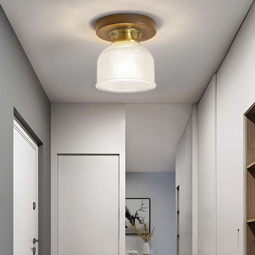 Square Iron Frame American Country Style Ceiling Light Fixture 1