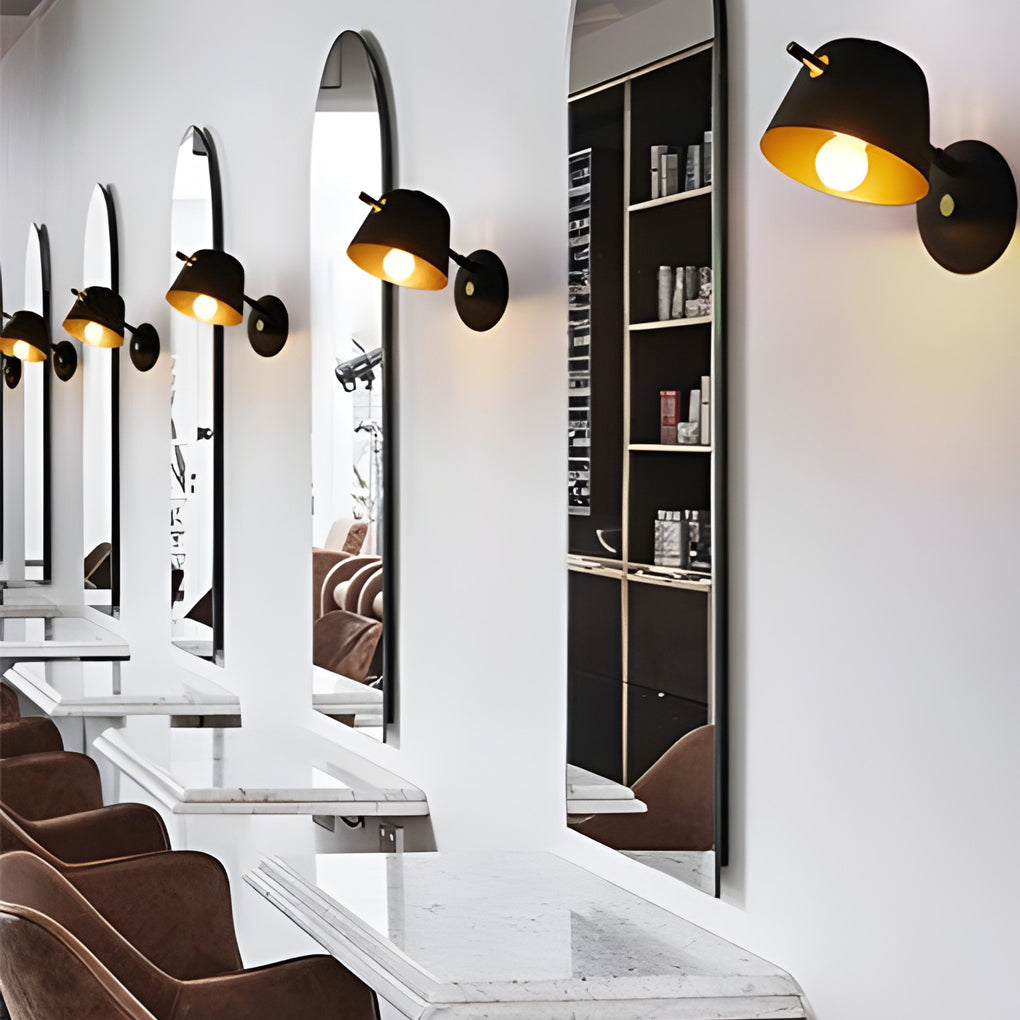 Hat Style Matte Metal Nordic Mounted Modern Wall Sconce Lighting