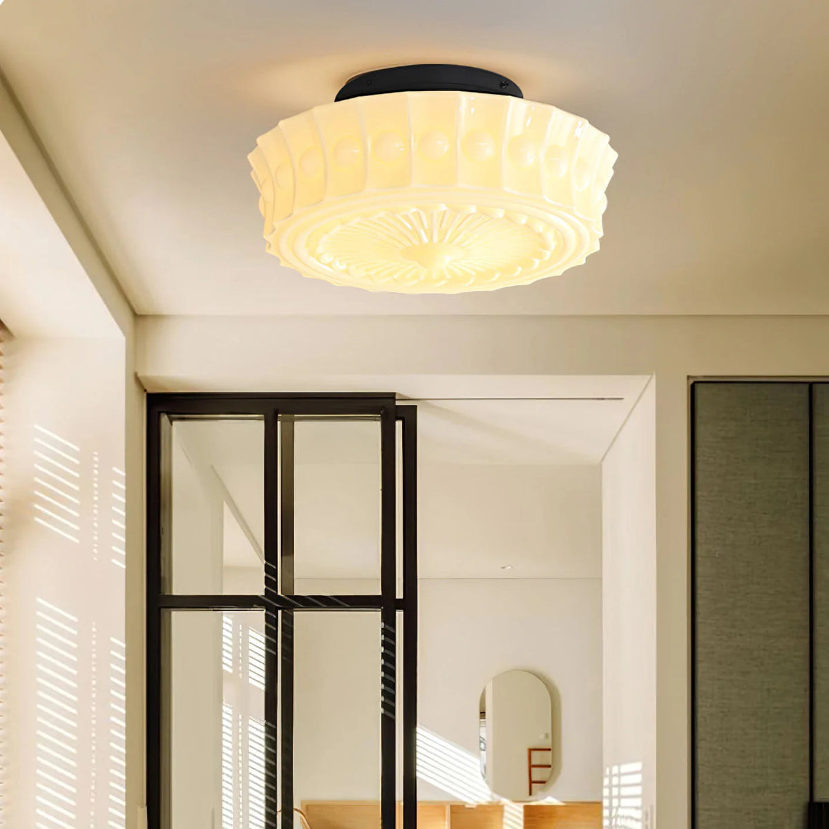 Classic White Round Pendant Lamp