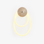 Loop Wall Sconce in Natural Travertine with Braided LED Light