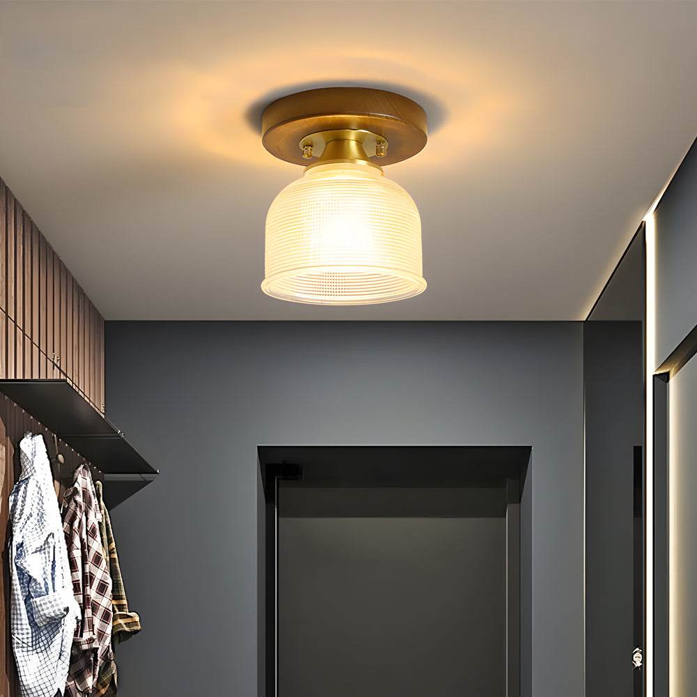 Square Iron Frame American Country Style Ceiling Light Fixture 1