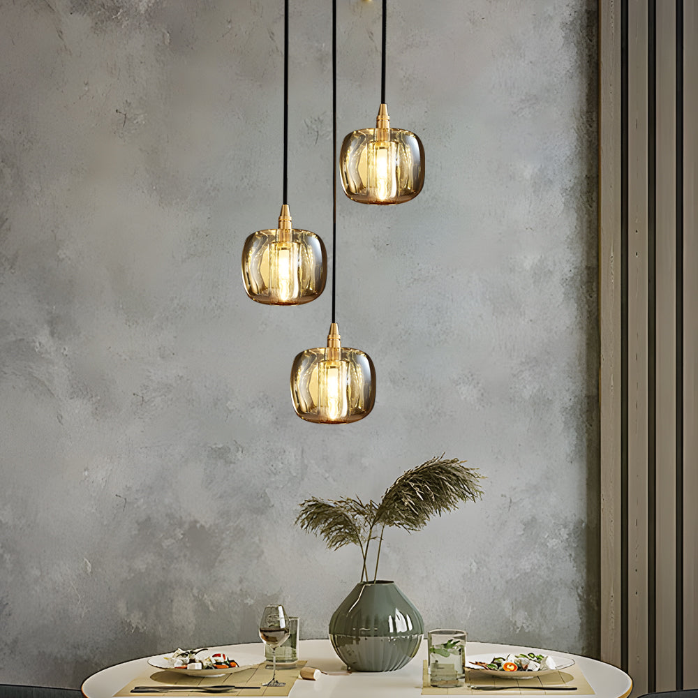 Long Spiral Cubes Crystal Pendant Light Dimmable Chandelier For Staircase