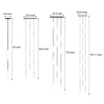 White Long Tube Multi Light Staircase Chandelier