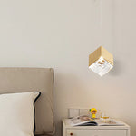 Glass Square Cube Stainless Steel Led Modern Spiral Long Chandelier