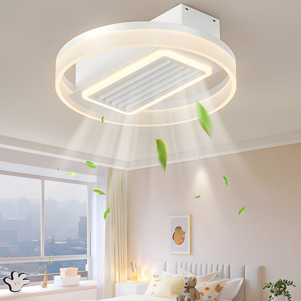 19 7 In Nordic 6 Speeds Bladeless Ceiling Fan With Led Light Remote Control