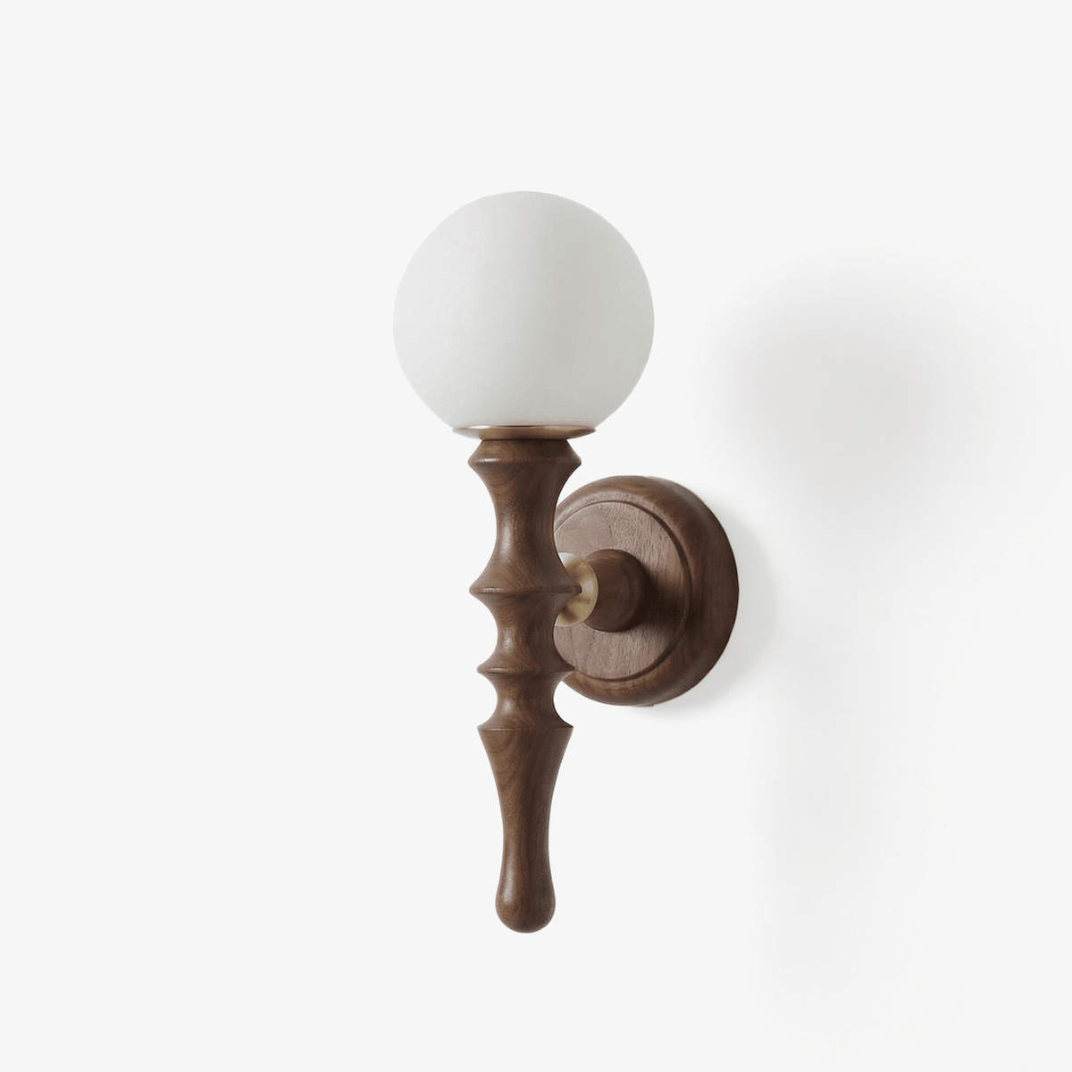 Thalor Wood Globe Wall Sconce – Handcrafted Modern Wall Light