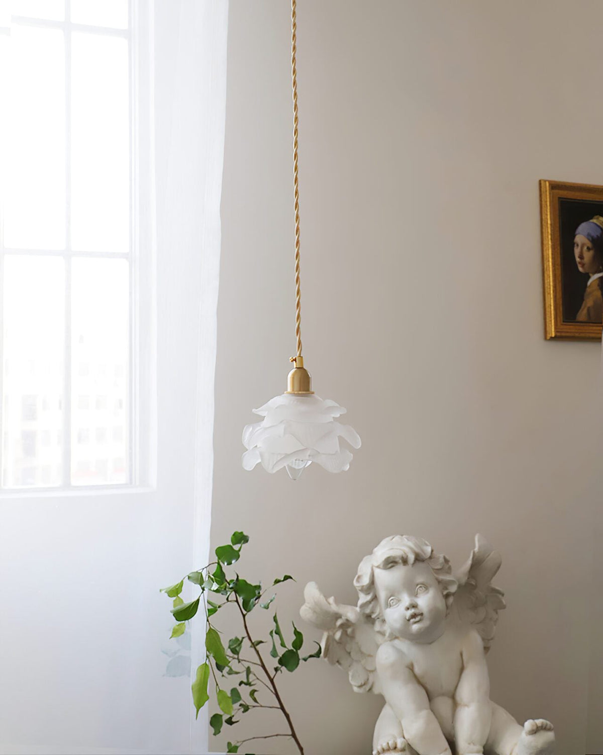 1970 Floral Pendant Light