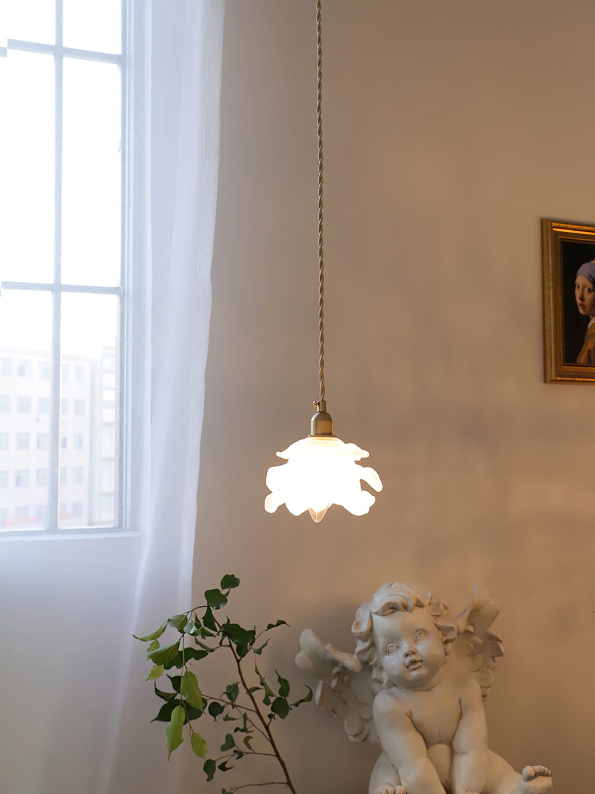 1970 Floral Pendant Light