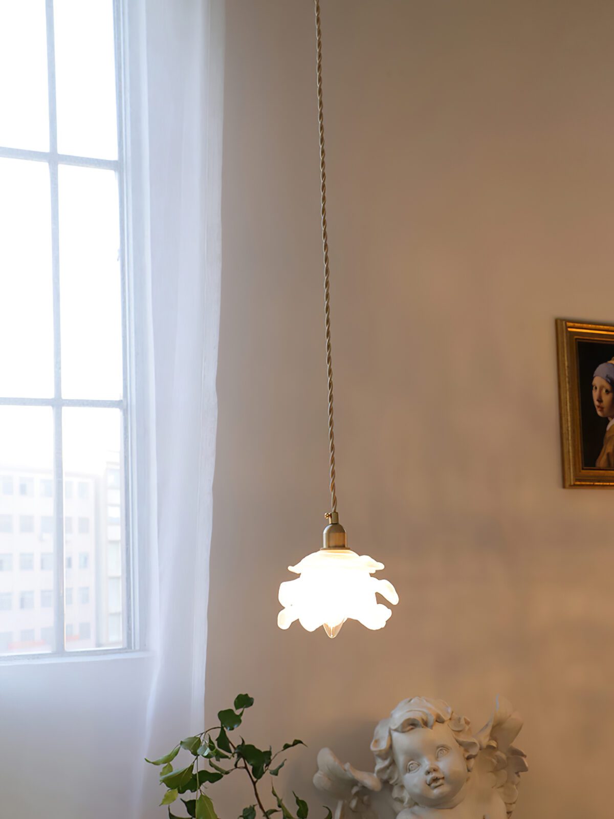 1970 Floral Pendant Light