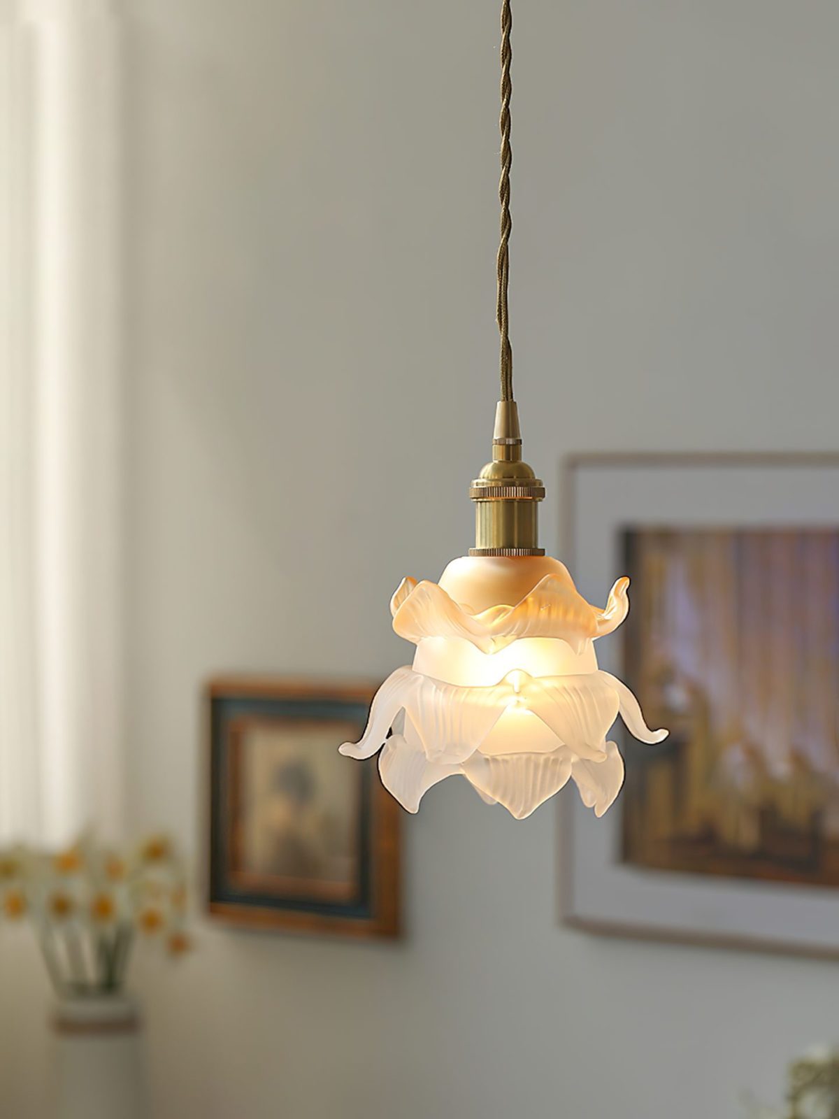 1970 Floral Pendant Light