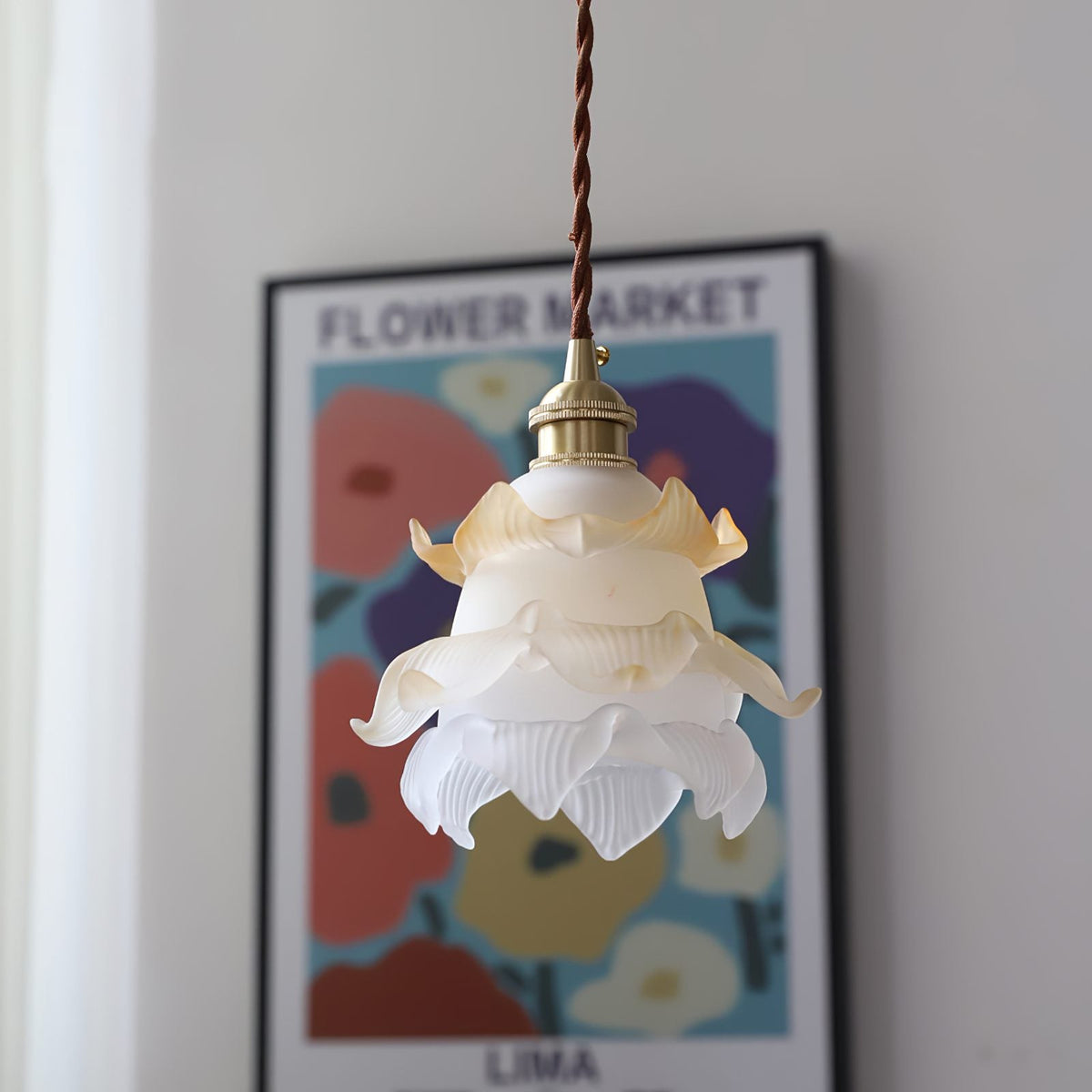 1970 Floral Pendant Light